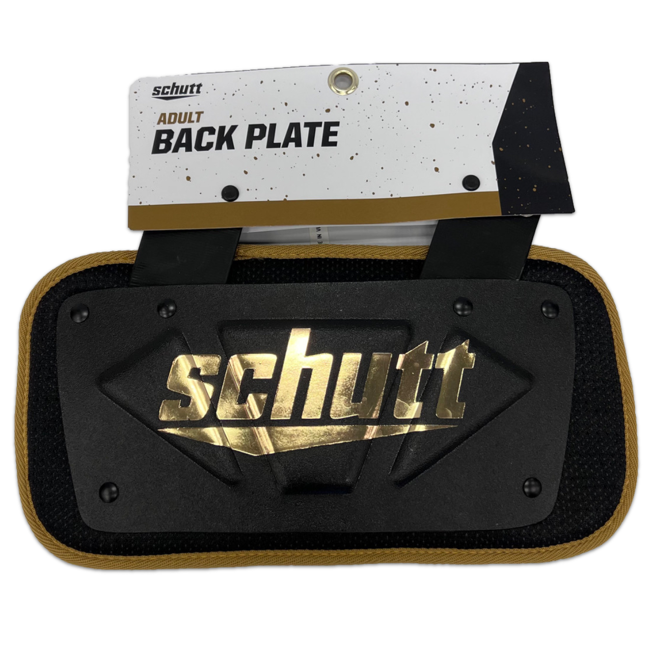 Schutt Varsity Back Plate - Black/Gold Schutt Varsity Back Plate - Black/Gold