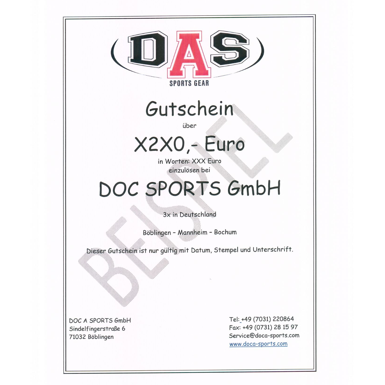Store Gutschein