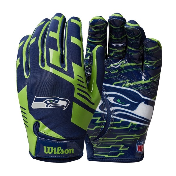 Wilson NFL Youth WR Gloves - Seattle Seahawks