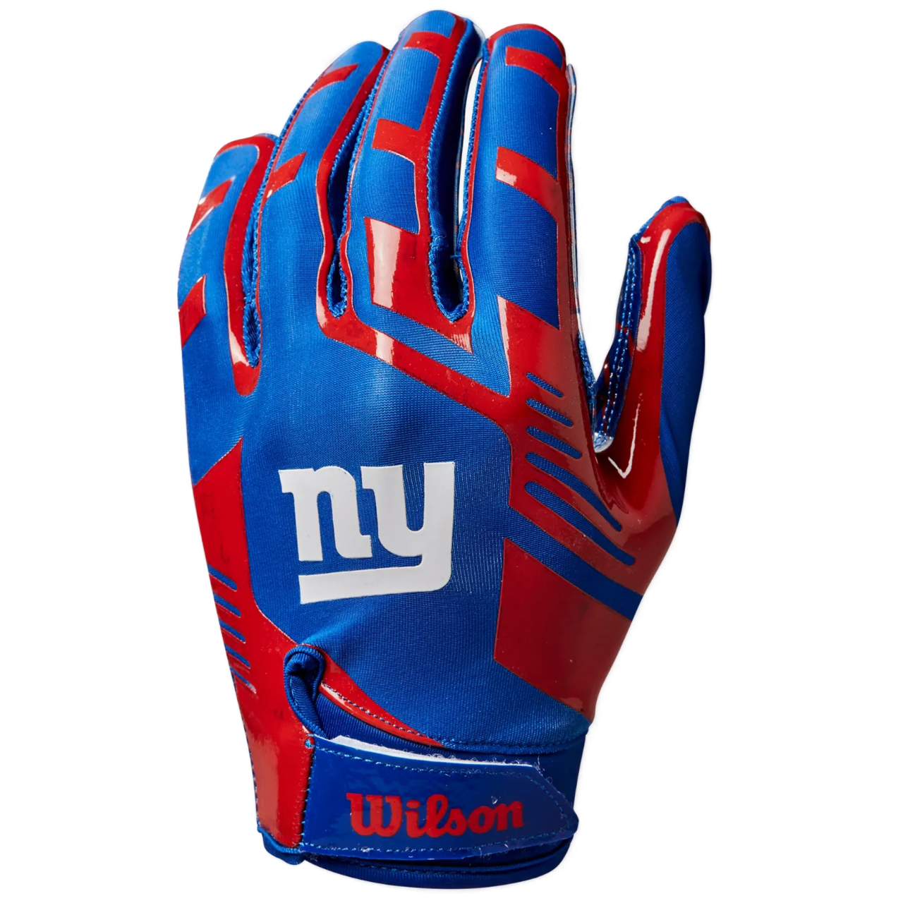 Wilson NFL Stretch Fit Football Gloves - New York Giants Wilson NFL Stretch Fit Football Gloves - New York Giants