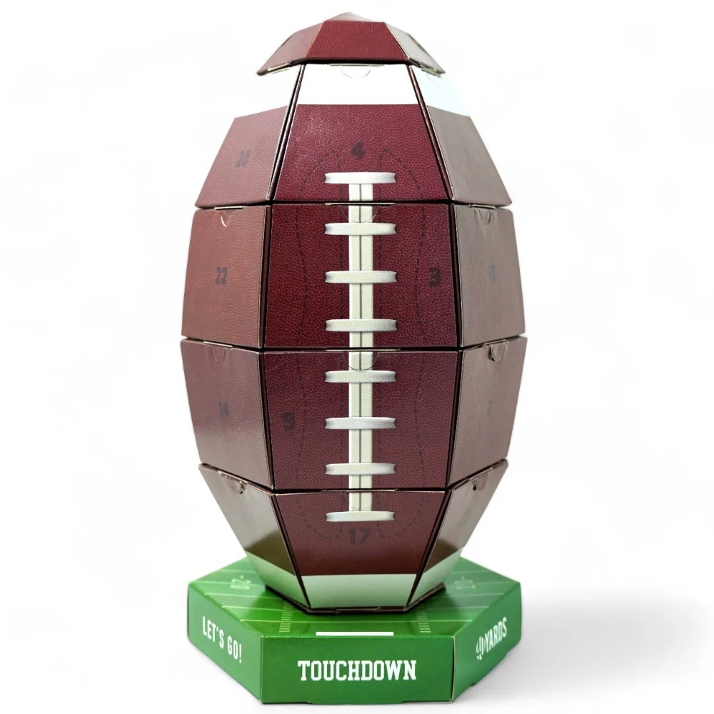 40YARDS Advent calendar in football shape