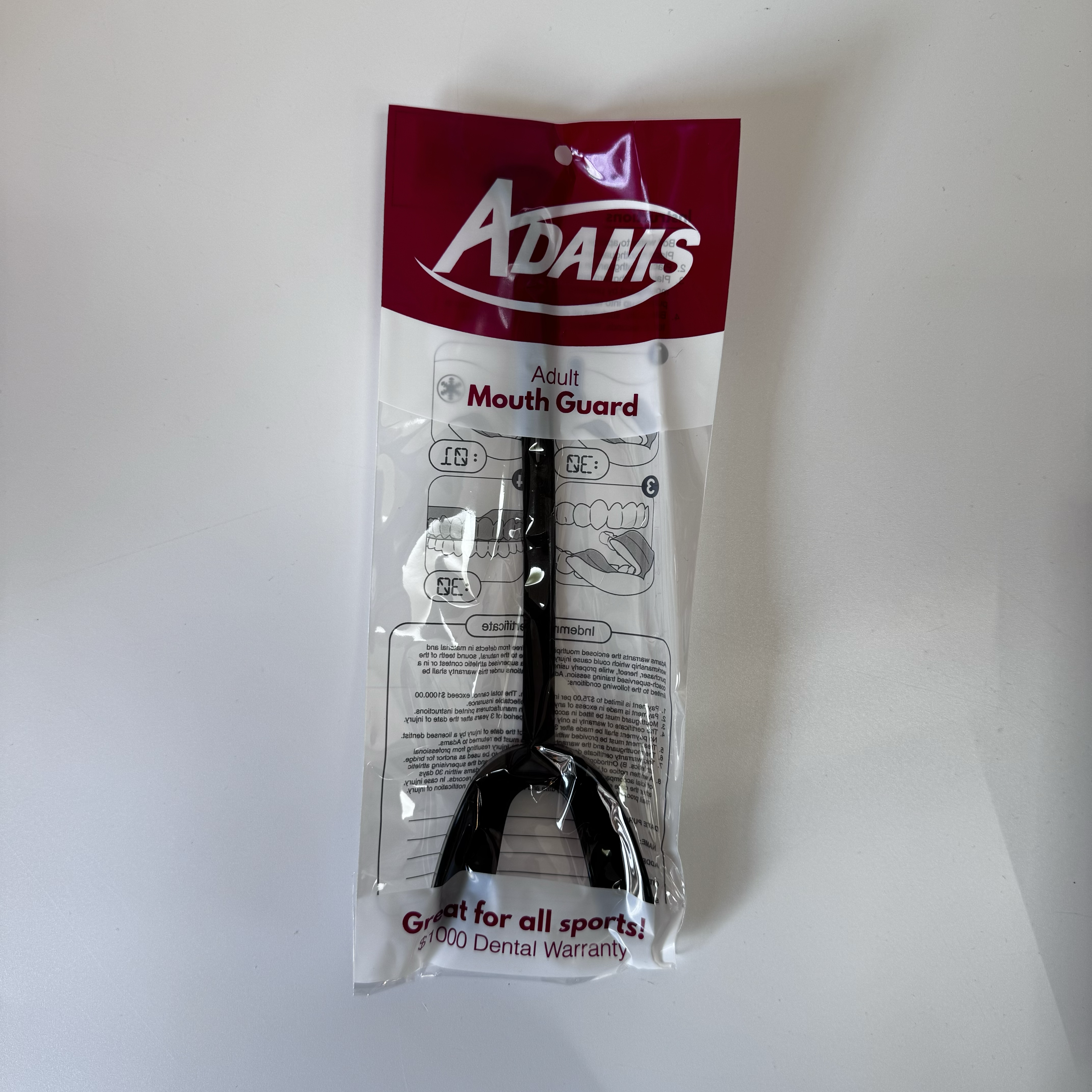 Adams Football Mouthpiece with Strap - Dark Blue Adams Football Mouthpiece with Strap - Dark Blue