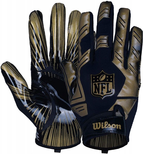 Wilson NFL Stretch Fit Football Gloves - Gold Wilson NFL Stretch Fit Football Gloves - Gold