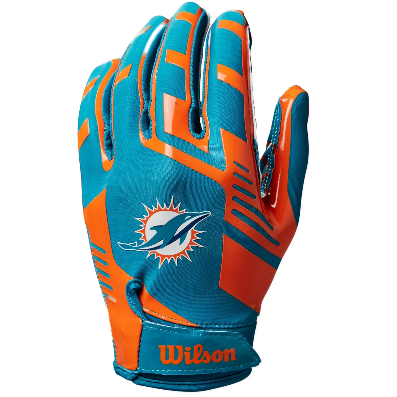 Wilson NFL Stretch Fit Football Gloves - Miami Dolphins Wilson NFL Stretch Fit Football Gloves - Miami Dolphins