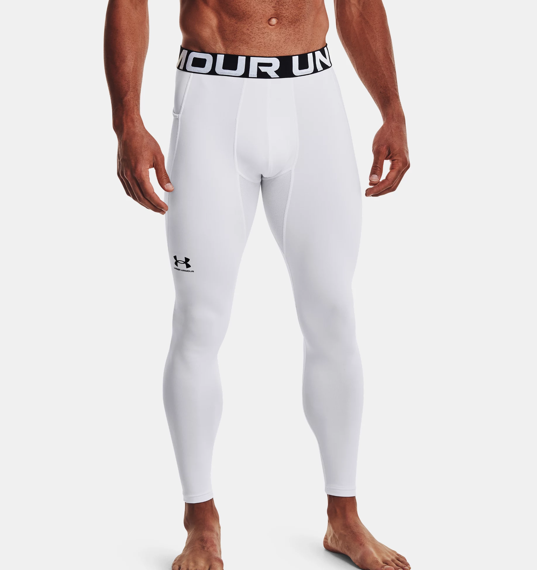 UA Coldgear Compression Leggings - Weiß