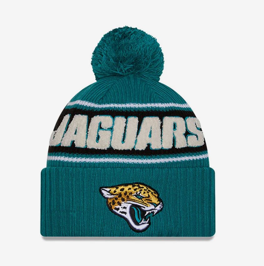 New Era Jacksonville Jaguars Sideline 2024 Bommelmütze