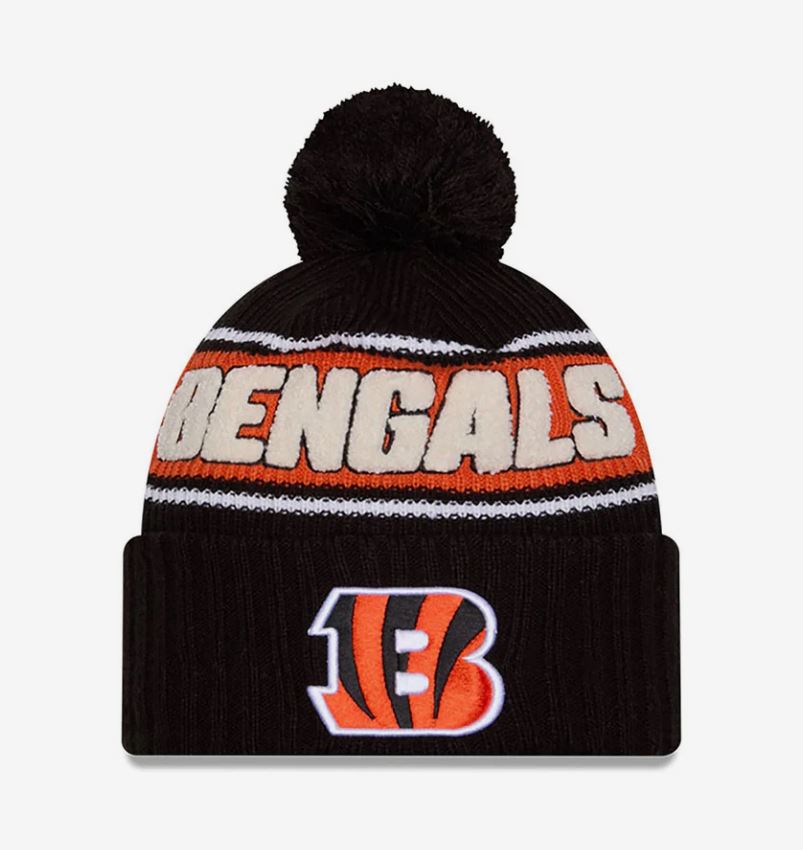 New Era Cincinnati Bengals Sideline 2024 Bommelmütze